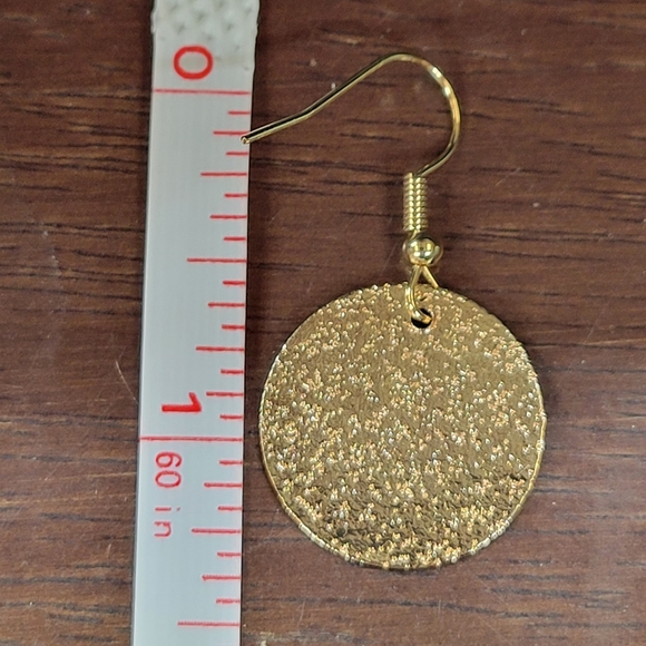 Rose print earrings - Picture 2 of 2